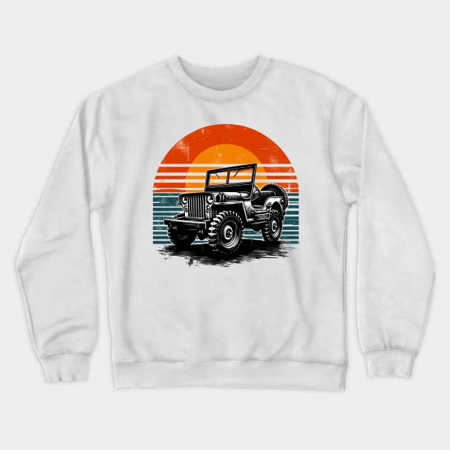 Willys Jeep Crewneck Sweatshirt by Vehicles-Art